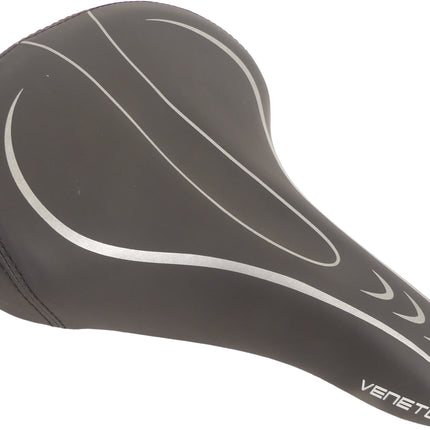 Selle de vélo Edge Veneto avec poignée de transport et feu arrière - noir