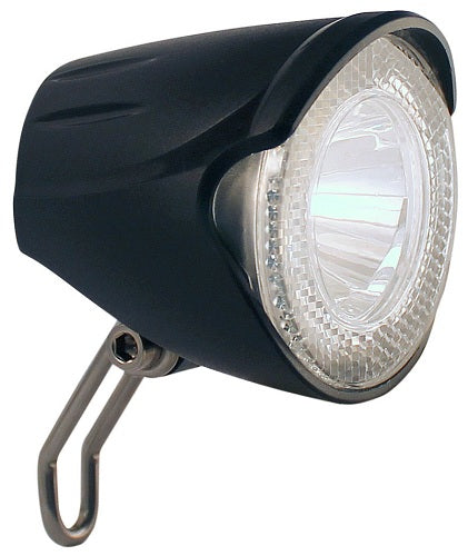Koplamp Marwi sportief Led 20-Lux zwart inclusief vorkkroonbevestiging - Naafdynamo