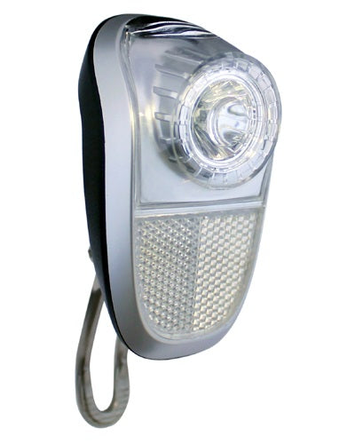 Koplamp Marwi Mobil Plus 1 Led High Beam (10 Lux) Naafdynamo - zwart/zilver
