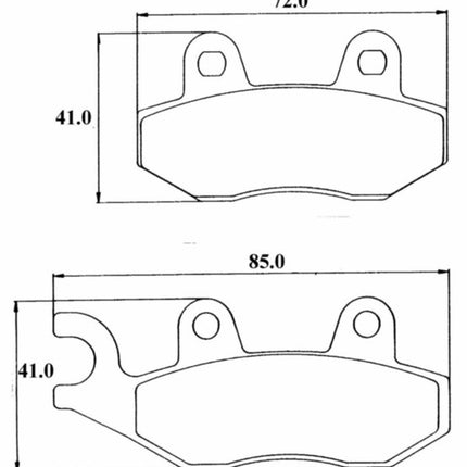 Brake pad set SBS for Cello/Allo, Fiddle, Fiddle 2, Jet, Orbit, Symphony, TGB, Tweet, Xpro 140HF