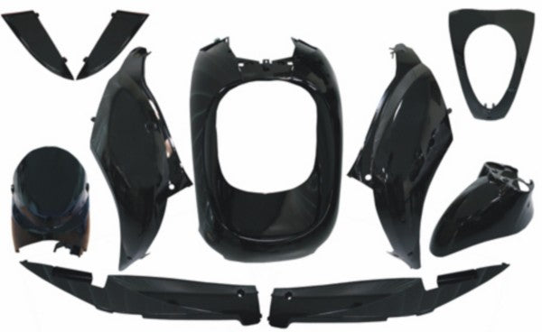 fairing set DMP black/black 10-piece Mio