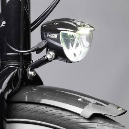 Koplamp Busch und Müller Lumotec Luxos met auto sensor 70/90 Lux - zwart