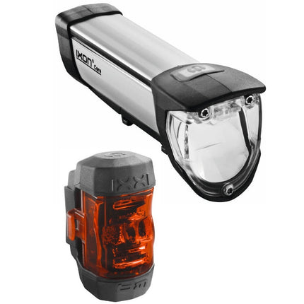 Verlichtingsset Busch und Müller IXON Core + IXXI achterlicht USB oplaadbaar 50 Lux - zwart/zilver - afbeelding 6