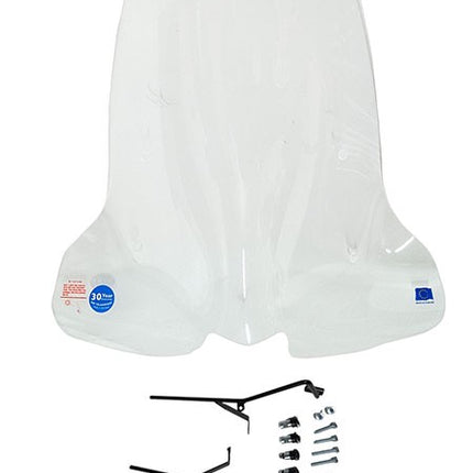 Pare-brise Regia avec kit de fixation haut (fabriqué en UE) transparent orbit 2, orbit1, symply, xpro