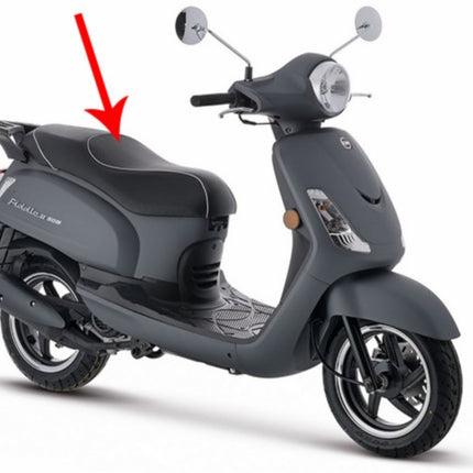 buddyseat Sym origineel zwart/wit fiddle 2 77200-x1a-830-t2