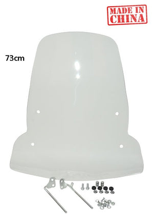 windscreen DMP with mounting kit high 73cm clear mio