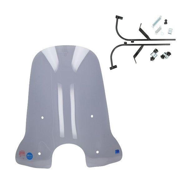 Pare-brise Regia avec kit de fixation haut (fabriqué en UE) 74cm fumé fiddle 2