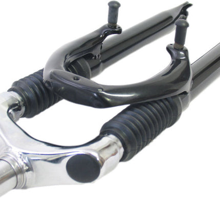Verende voorvork 24" met 1" vorkbuis - V-brake remnokken - zwart / zilver