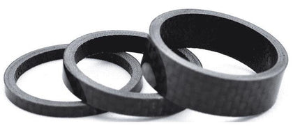 Balhoofd spacerset 1-1/8" (ø28.6) 3-delig 3/5/10mm Carbon