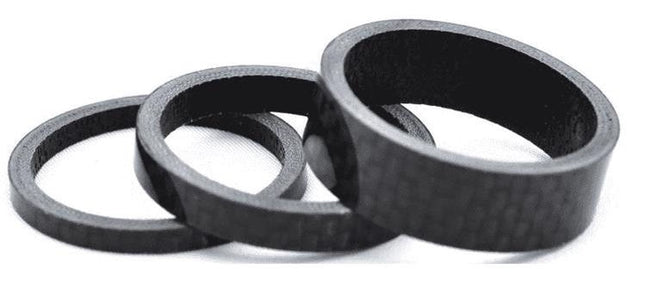 Balhoofd spacerset 1-1/8" (ø28.6) 3-delig 3/5/10mm Carbon