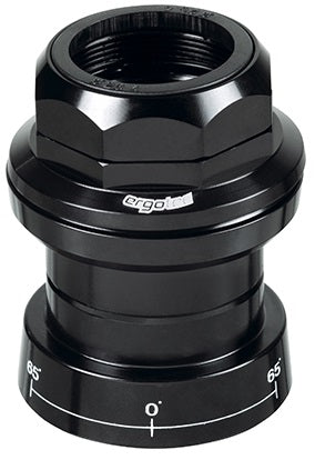 Ergotec A118GC-ES 1 1/8" headset with thread and 65° steering lock - black