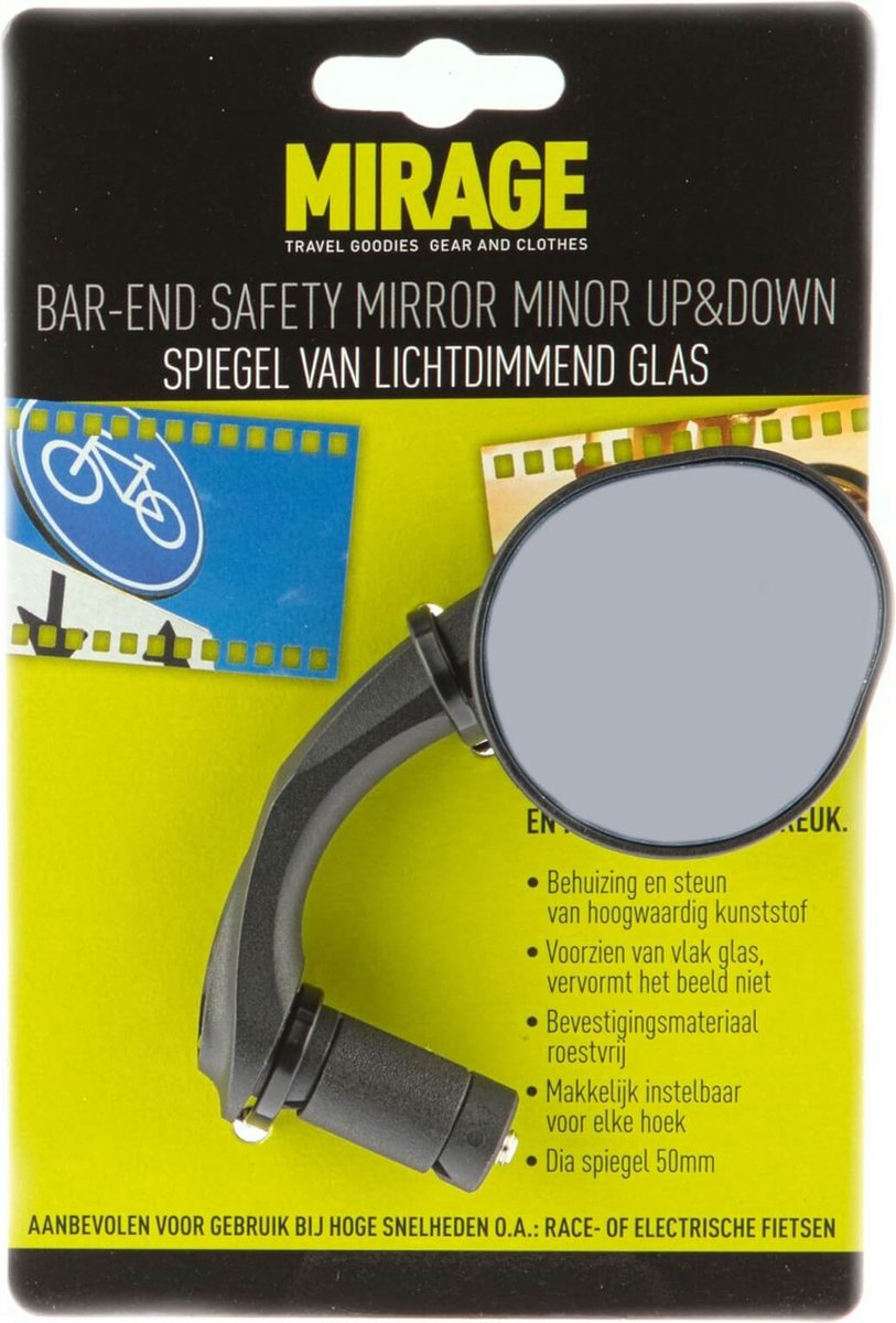 fiets spiegel - Mirage spiegel bar-end Minor up&down