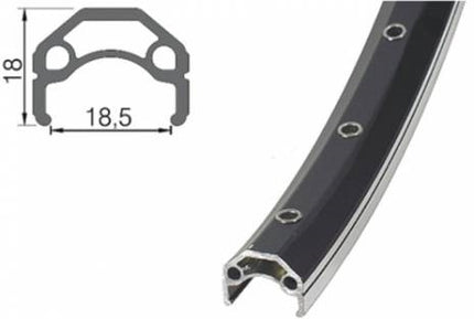 Velg Rodi Vision 3 - 26" / 559 x 19C aluminium 36 gaats - zwart