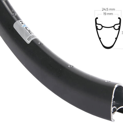 Jante Ryde Dutch 19 - 28" / 622 x 19C aluminium 36 trous disque - noir