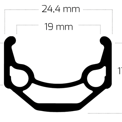 Velg Ryde ZAC 19 28" / 622 x 19C aluminium 32 gaats 14G - zwart - afbeelding 2