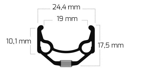 Velg Ryde ZAC 19 26" / 559 x 19C aluminium 32 gaats 14G - zwart - afbeelding 2