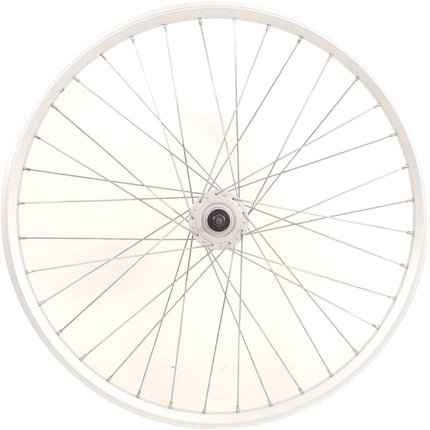 Voorwiel 28" / 622 x 19C met Shimano dynamonaaf voor velgrem - zilver