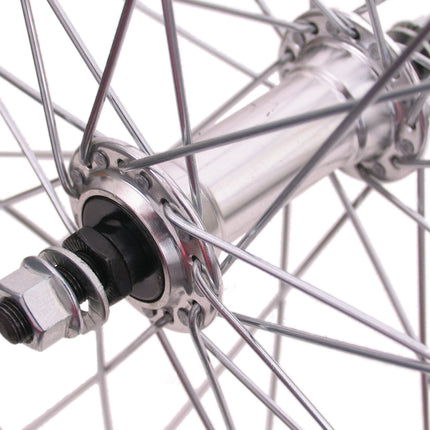 Voorwiel 28" / 622*21C aluminium naaf en velg - zwart - afbeelding 2