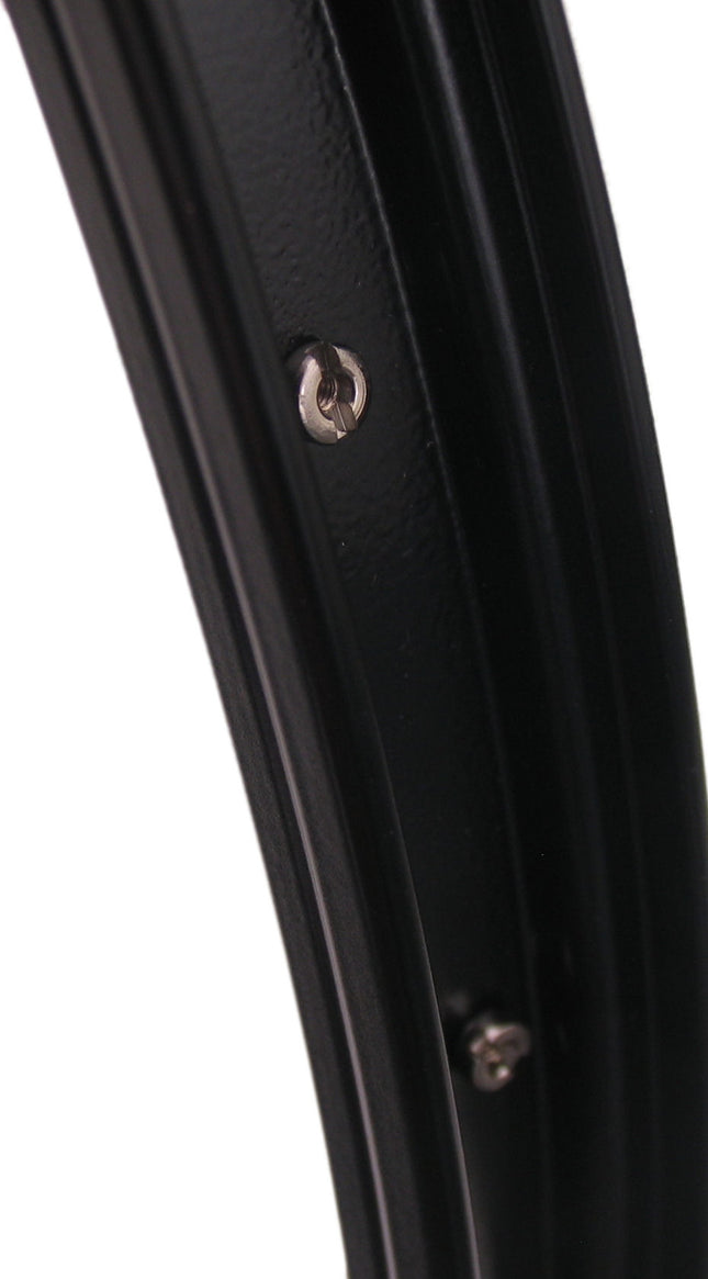 Voorwiel 28" / 622*21C aluminium naaf en velg - zwart