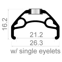 Velg Rodi Blackrock 21 disc 28/29" / 622 x 21C aluminium 36 gaats 14G - zwart