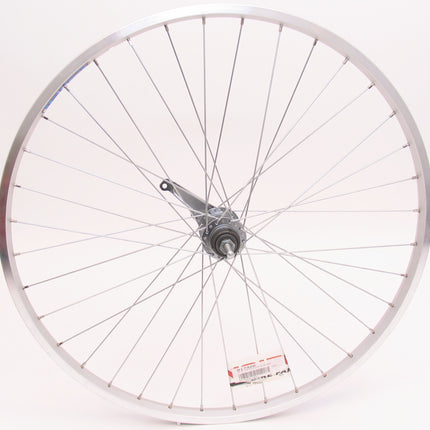 Achterwiel 26" ATB aluminium Shimano remnaaf - zilver
