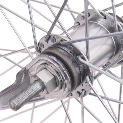 Achterwiel 28 x 1/4" aluminium Shimano remnaaf - zilver - afbeelding 2