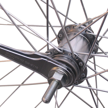 Achterwiel 28 x 1/4" aluminum Shimano remnaaf - zwart