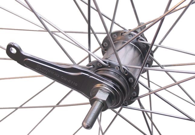 Achterwiel 28 x 1/4" aluminum Shimano remnaaf - zwart
