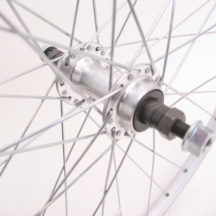 Achterwiel 28 x 1/4"  ZAC19 Freewheel vast - zilver