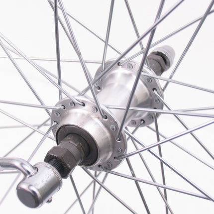 Achterwiel 28 x 1/4" aluminium Freewheel QR - zwart - afbeelding 2