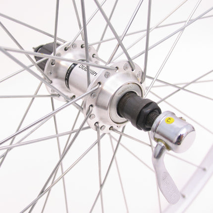 Achterwiel 28 x 1/4" aluminium Sunrace HBM53 QR 7 speed - zilver