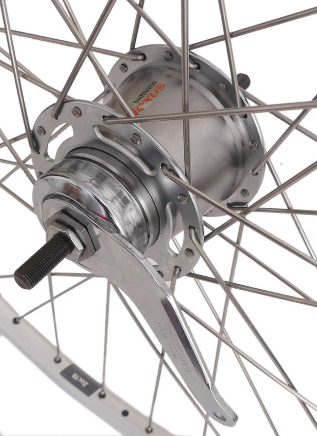Achterwiel 28" / 622 x 19C Ryde ZAC19 velg met Shimano Nexus 7 remnaaf - zilver