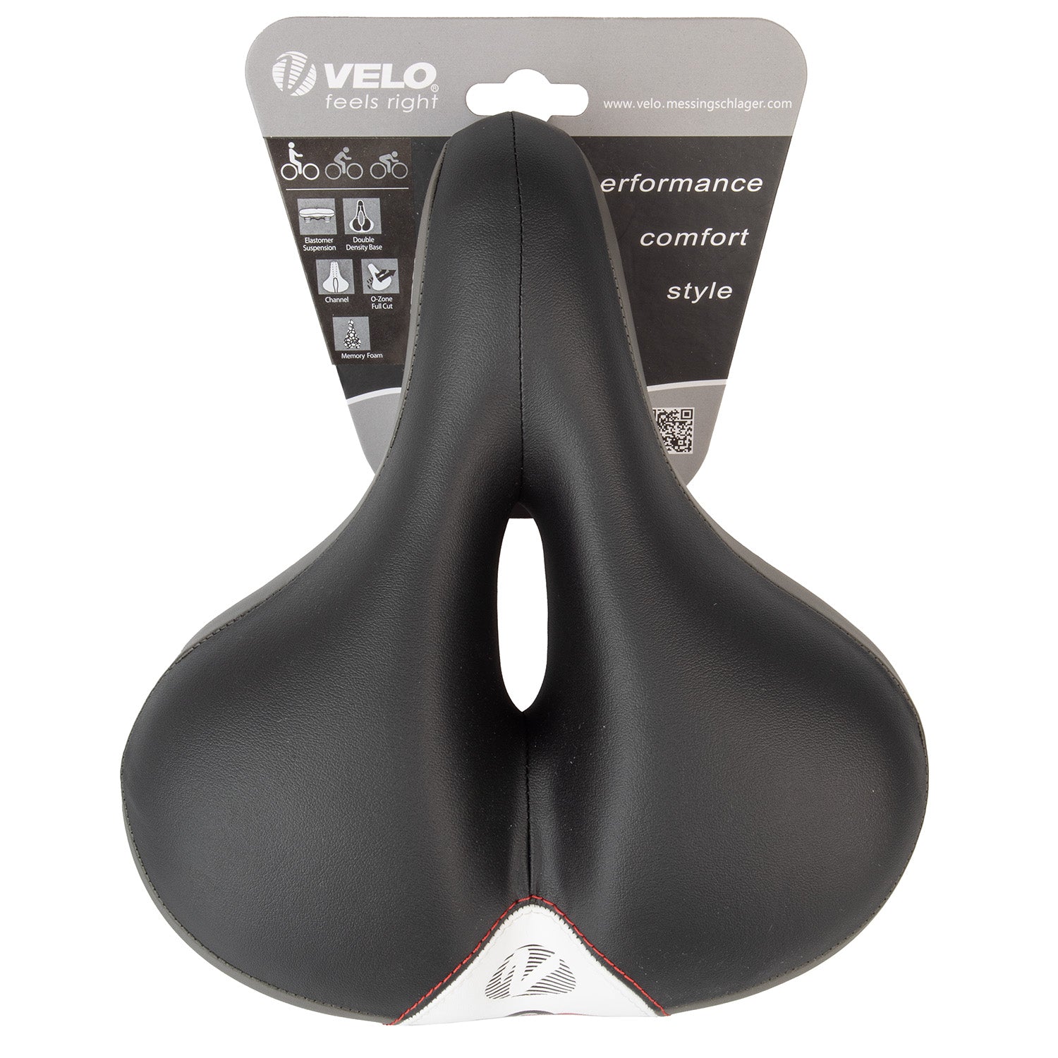 Fietszadel Velo Newport Gemini City / Comfort 245 x 212 mm - zonder zadelklem