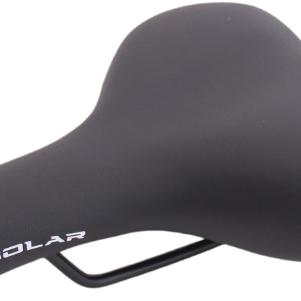 Fietszadel Selle Monte Grappa Solar met handgreep voor e-bike - zwart skai leer