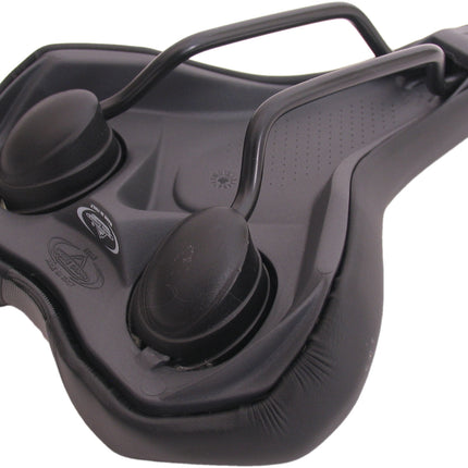 Fietszadel Selle Monte Grappa Althea - zwart skai leer met logo