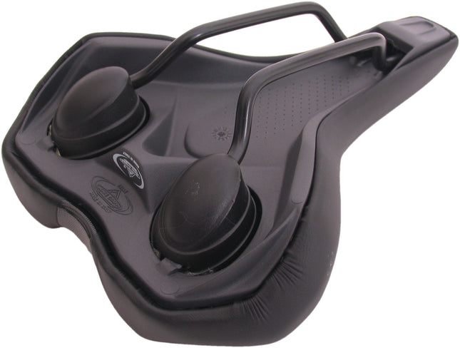 Fietszadel Selle Monte Grappa Althea - zwart skai leer met logo