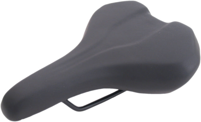Fietszadel Selle Monte Grappa Althea met handgreep voor e-bike - zwart skai leer