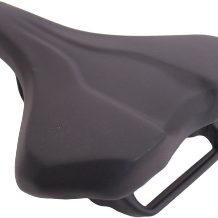 Fietszadel Selle Monte Grappa Althea met handgreep voor e-bike - zwart skai leer