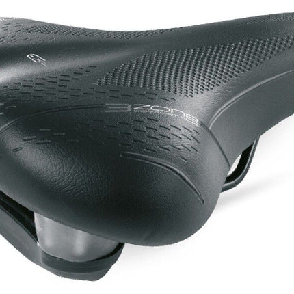 Fietszadel Selle Bassano Volare XXL BigCity met elastomeer demping - zwart