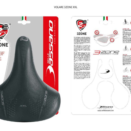 Fietszadel Selle Bassano Volare XXL Cruiser - zwart - afbeelding 4