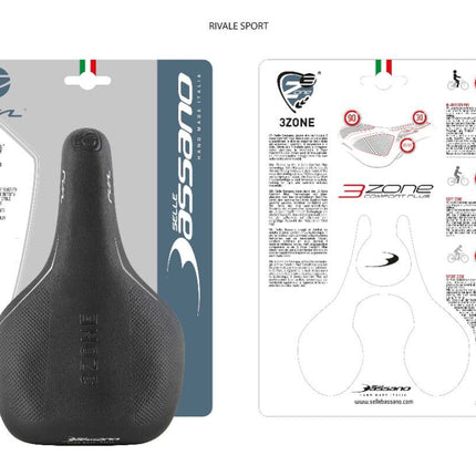 Fietszadel Selle Bassano Rivale 3zone unisex - zwart - afbeelding 5
