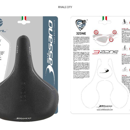 Fietszadel Selle Bassano Rivale 3zone City - zwart - afbeelding 5