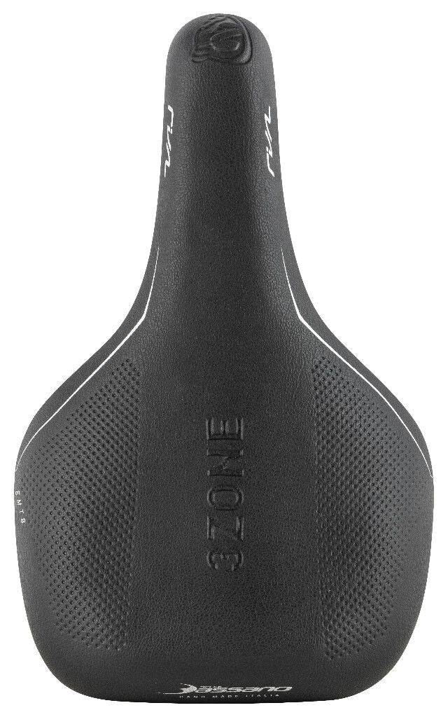 Fietszadel Selle Bassano Rivale 3zone Sport met Spanninga achterlicht - zwart