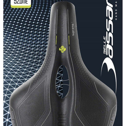 Fietszadel Selle Bassano Suprema 5zone EL Dames met elastomere demping - zwart - afbeelding 2