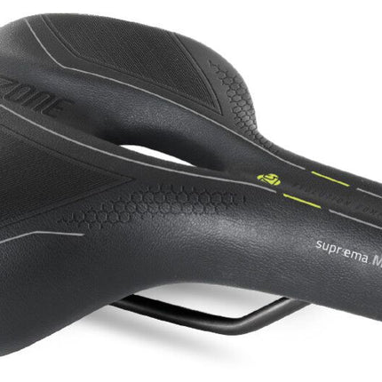 Fietszadel Selle Bassano Suprema 5zone EL Heren met elastomere demping - zwart