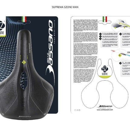 Fietszadel Selle Bassano Suprema 5zone EL Heren met elastomere demping - zwart - afbeelding 4
