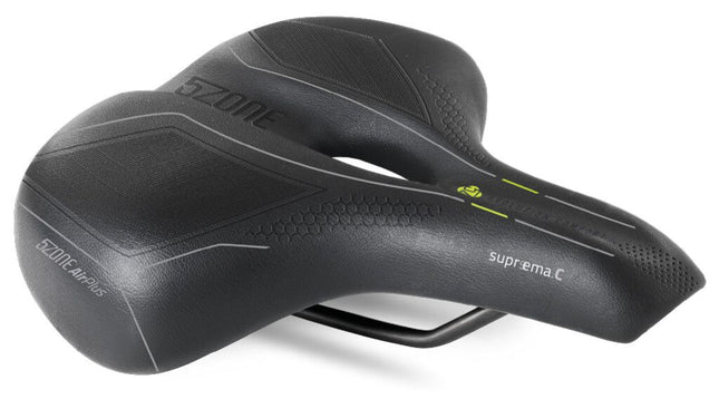 Fietszadel Selle Bassano Suprema 5zone EL City met elastomere demping - zwart