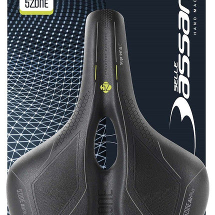 Fietszadel Selle Bassano Suprema 5zone EL City met elastomere demping - zwart - afbeelding 5