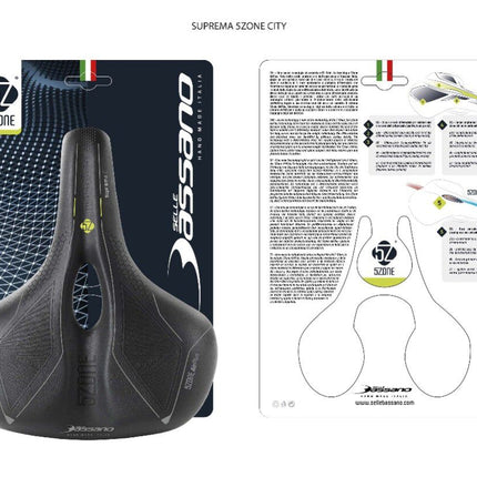 Fietszadel Selle Bassano Suprema 5zone EL City met elastomere demping - zwart - afbeelding 4