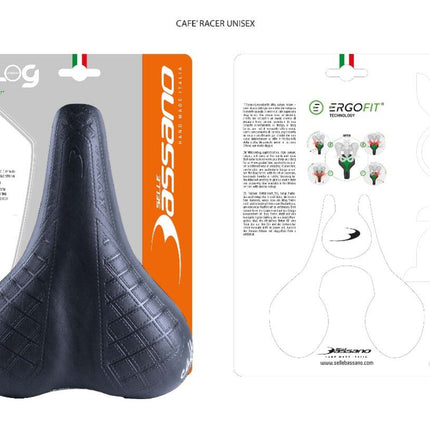 Fietszadel Selle Bassano Cafe Racer Bobber voor heren - zwart - afbeelding 2